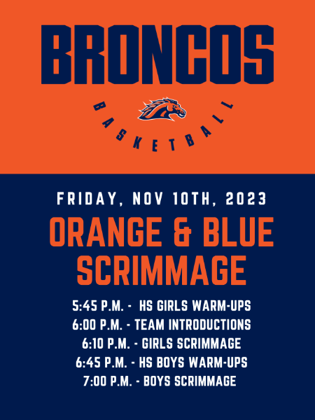 Orange and Blue Scrimmage Poster